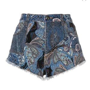 ETRO Milano Cutoff Paisley Print Cheeky Shorts NWT